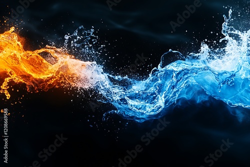 Fire and Water: A Stunning Visual Contrast