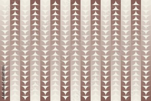 Halftone poster in mocha brown and beige colors. Trendy abstract geometric background in contemporary art style. Coffee and mousse colors of the year 2025.