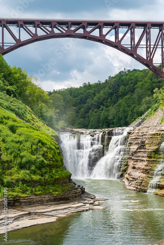 waterfall in the mountains