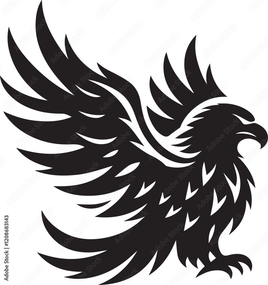 Fototapeta premium black and white eagle