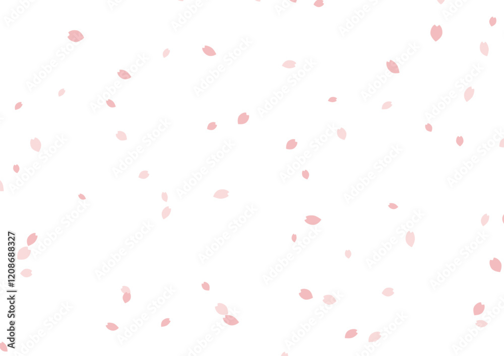 舞い散る桜の花びらの背景素材 舞い散る桜の花びらの背景素材