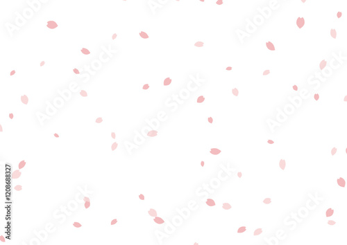 舞い散る桜の花びらの背景素材