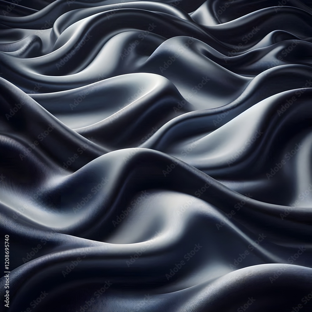 Fototapeta premium Storm Cloud Motion: Premium Abstract Design with Dynamic Flow Pattern and Smooth Surface in Silver Tones