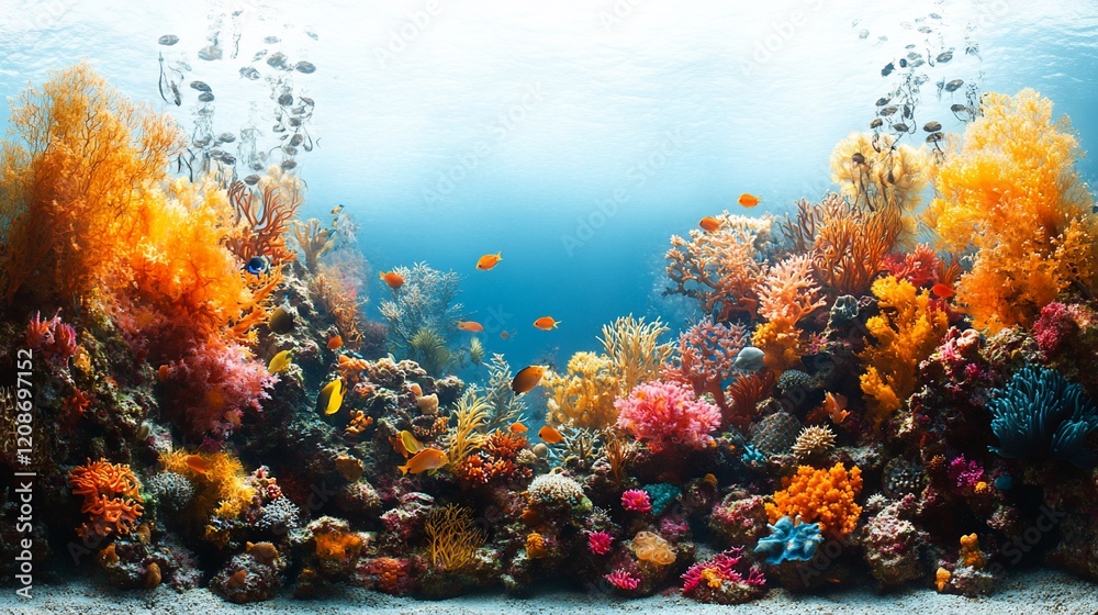 Naklejka premium Vibrant Coral Reef Underwater Paradise