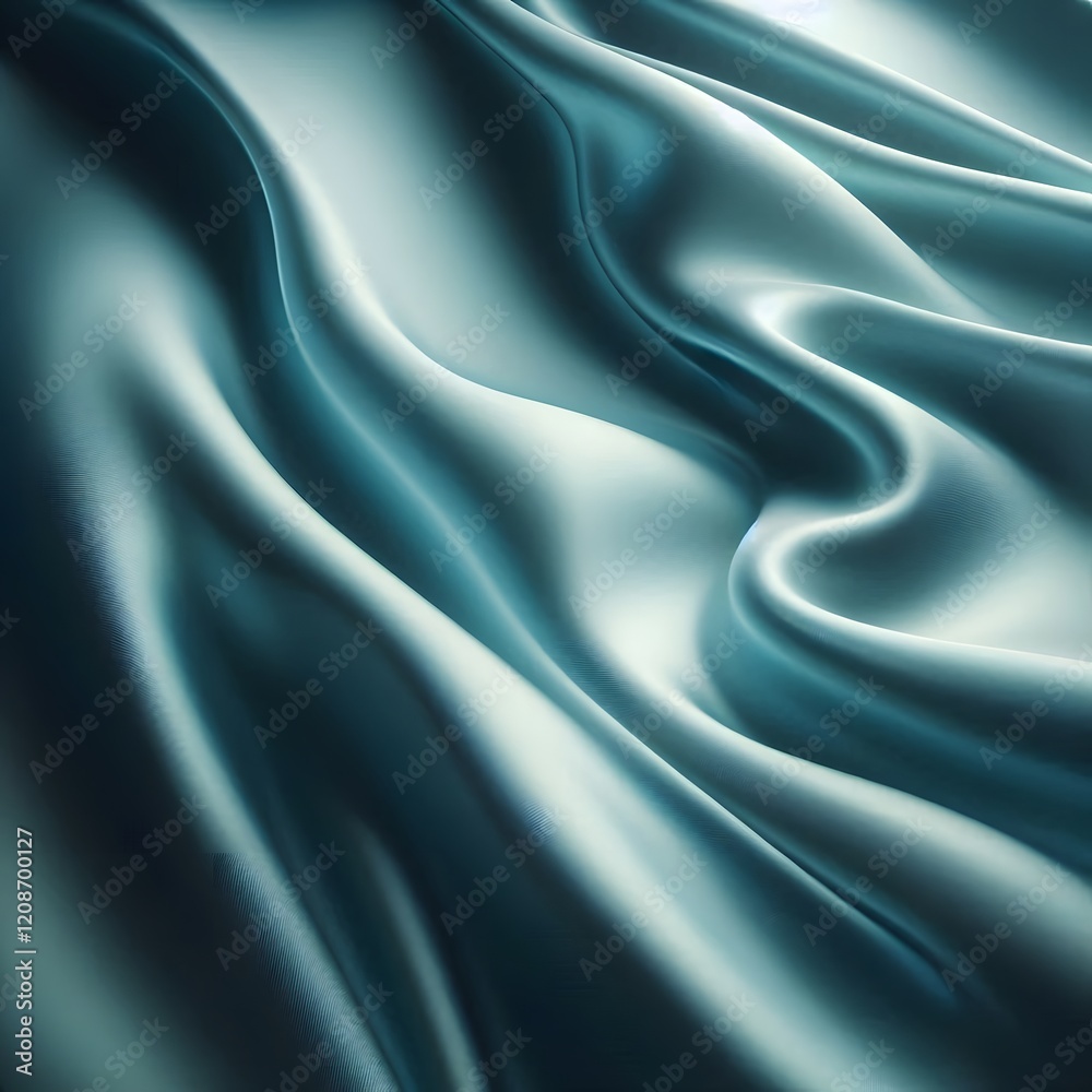 Obraz premium Turquoise Motion Abstract: Premium Wave Pattern with Dynamic Flow and Luxurious Color Effects