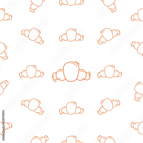 seamless pattern of toast for your food packaging background. toast bread seamless pattern. simple bread pattern. toast with line style for your background pattern. 