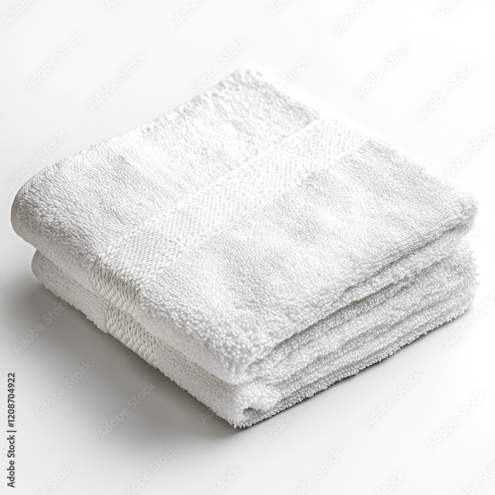 Folded White Towels on a Clean Surface Folded White Towels on a Clean Surface