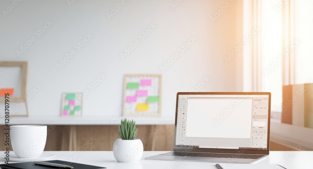 Minimalist Workspace with Creative Touches. Minimalist Workspace with Creative Touches.