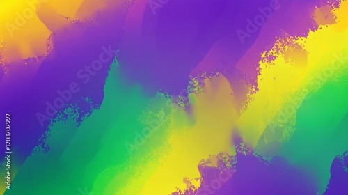 A vibrant gradient background with Mardi Gras colors.featuring bright purples, greens, and yellows.conveying celebration and excitement.ideal for festive events and party promotions