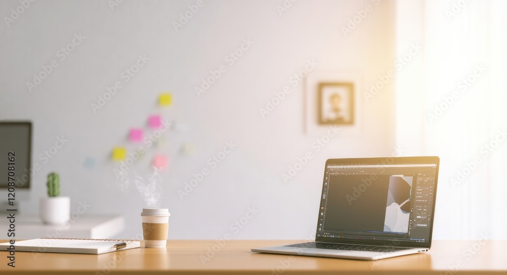 Minimalist Workspace with Creative Touches. Minimalist Workspace with Creative Touches.