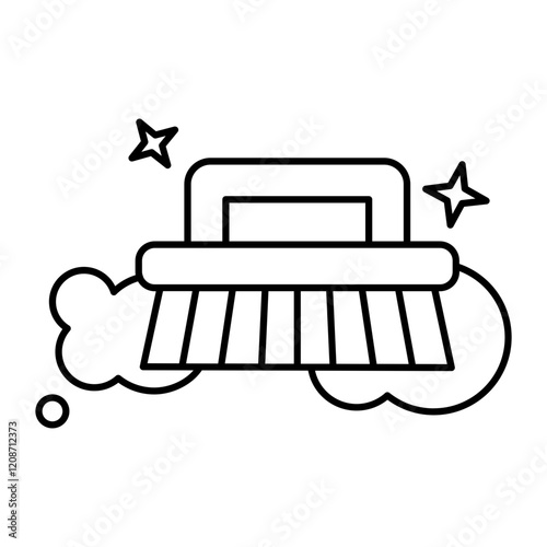 brushing outline icon