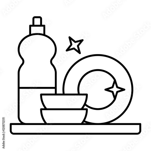 dish soap outline icon