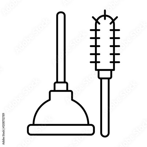 plunger outline icon