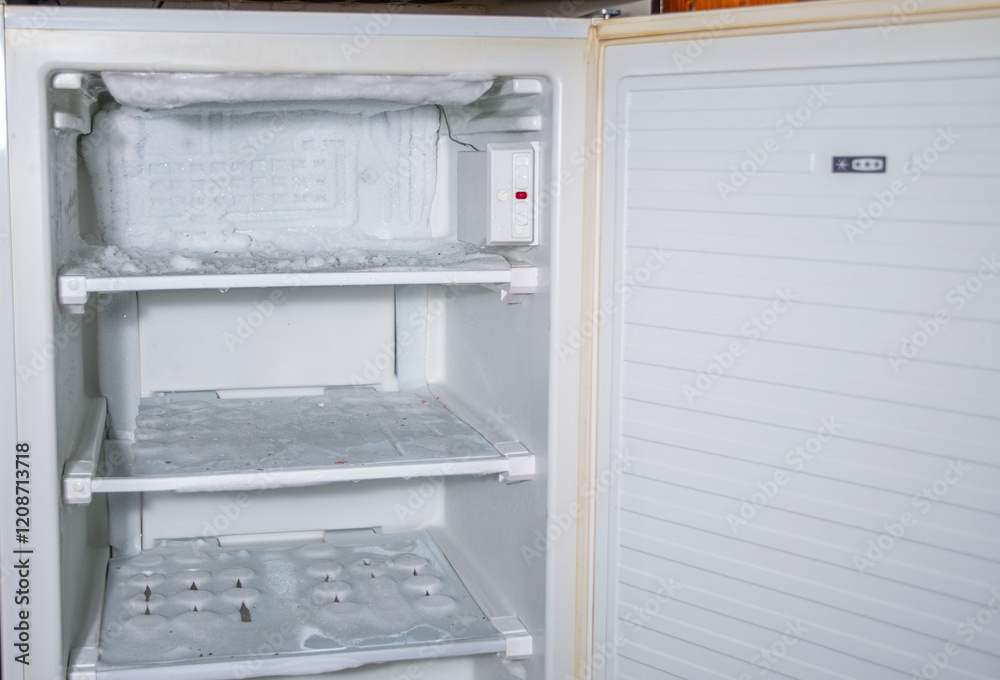 an ice crust has formed on the walls of the freezer and on the cooling tubes, and the ice is spreading, urgent defrosting is required, an ice crust has formed on the walls of the freezer and on the cooling tubes, and the ice is spreading, urgent defrosting is required,