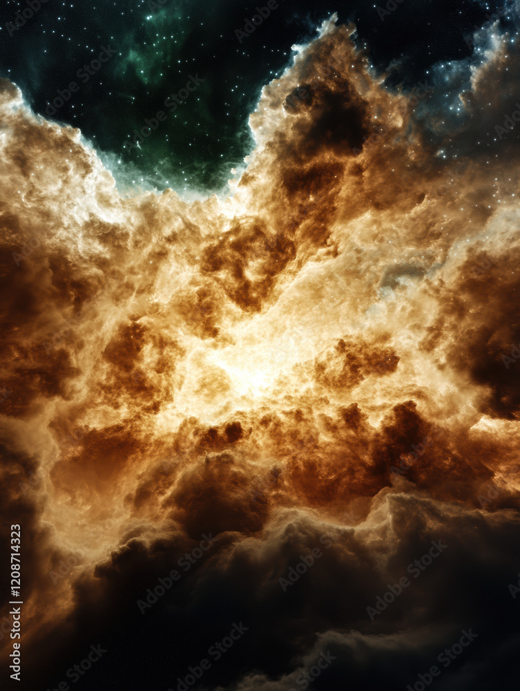 Fototapeta premium exploding galaxy clouds background, space texture, big bang, highly detailed, dynamic