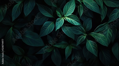 Wallpaper Mural Dark Green Foliage Torontodigital.ca