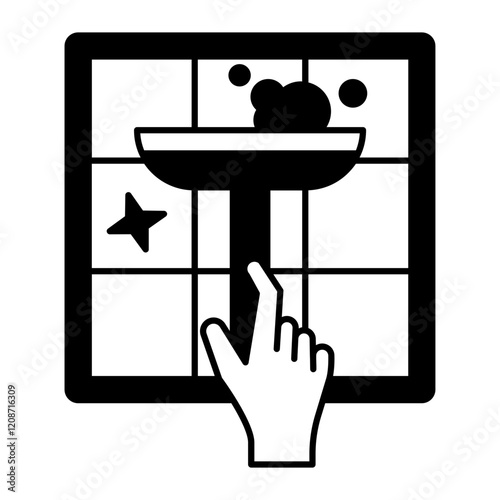 cleaning window black icon