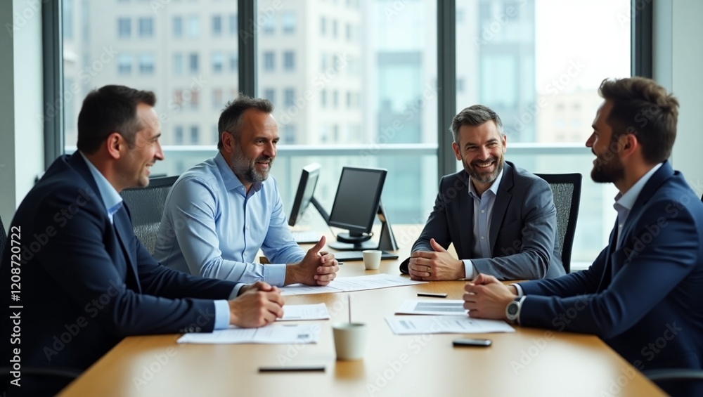 Businessmen meeting in office discussion teamwork professional Businessmen meeting in office discussion teamwork professional