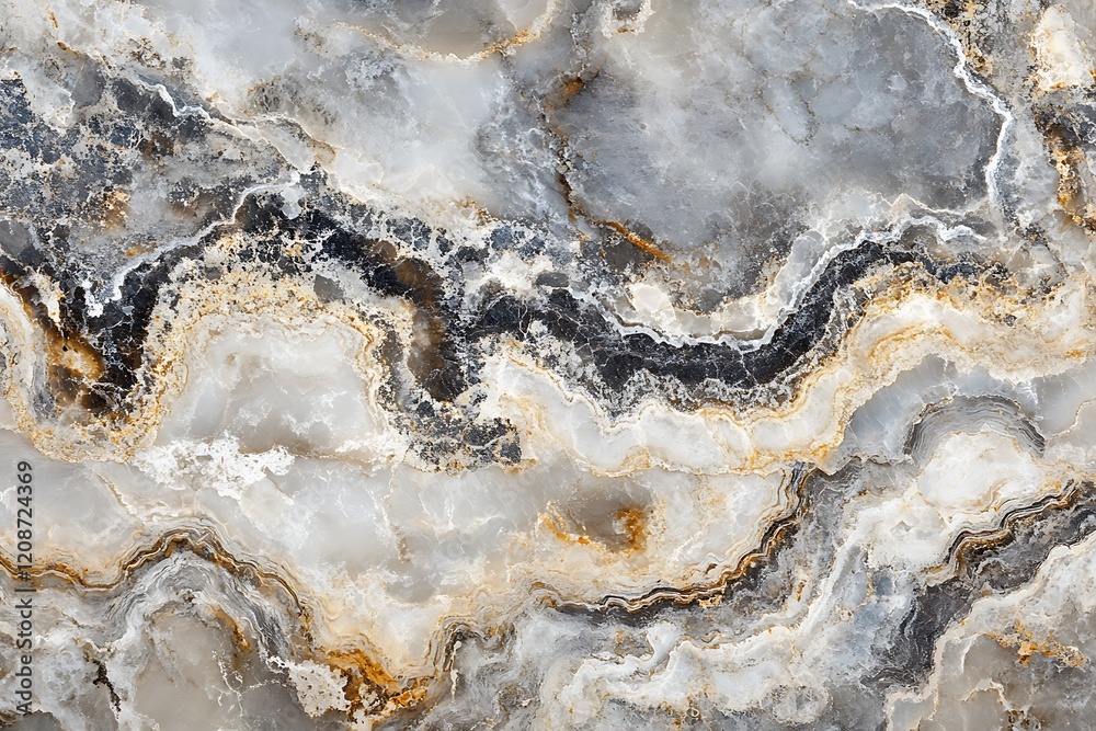 Naklejka premium Stunning Grey and Gold Marble Texture for Interior Design