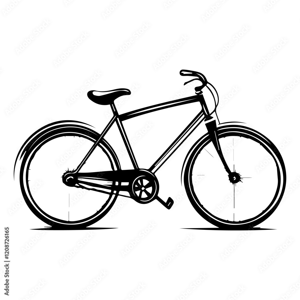 Obraz premium vector logo bike outdoor bicycle mountain silhouette