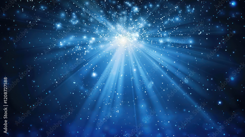 Fototapeta premium Bright Blue Light Burst
