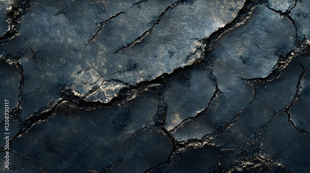 Obraz premium Dark Cracked Surface Abstract Texture Background