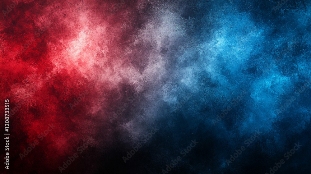 A dark red, blue, and black grainy background with a noisy color gradient, creating a chaotic and abstract atmosphere, perfect for a banner, header, or poster cover design
A dark red, blue, and black grainy background with a noisy color gradient, creating a chaotic and abstract atmosphere, perfect for a banner, header, or poster cover design