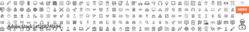 A diverse collection of minimalistic gray icons for various applications and services.