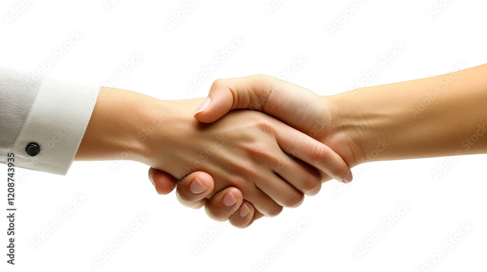 Business handshake between two individuals in a professional setting isolated on transparent background Business handshake between two individuals in a professional setting isolated on transparent background