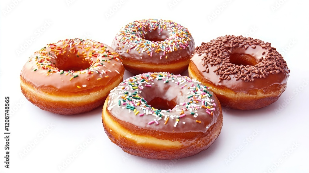 Diverse Collection of Colorful Donuts With Sprinkles Generative AI Diverse Collection of Colorful Donuts With Sprinkles Generative AI
