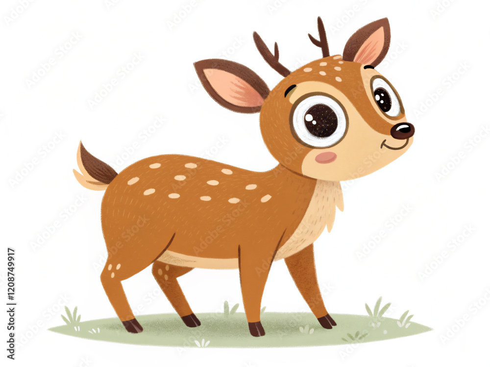 Fototapeta premium cartoon, animal, deer, vector, illustration, reindeer, mammal, christmas, brown, donkey, animals, cow, fun, isolated, nature, winter, wild, elk, funny, farm, cute, toy, white, antler, horse