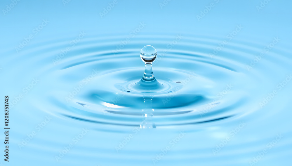 Close-up of rainwater droplets splashing on the floor in soft blue tones, capturing the serenity of the rainy season Close-up of rainwater droplets splashing on the floor in soft blue tones, capturing the serenity of the rainy season