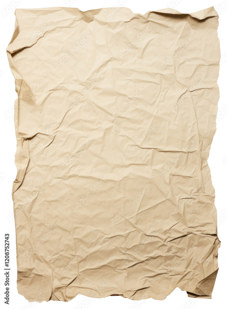 Fototapeta premium PNG Old crumpled paper background texture cardboard.