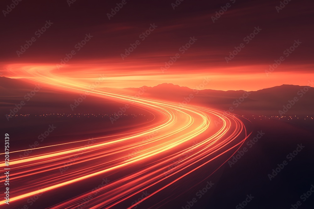 Sunrise Highway - A Stunning View of a Winding Road at Dawn Sunrise Highway - A Stunning View of a Winding Road at Dawn