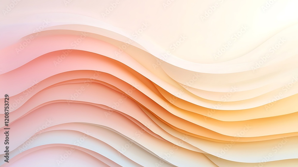 Pastel waves serene abstract digital art in soft hues and modern viewpoint Pastel waves serene abstract digital art in soft hues and modern viewpoint