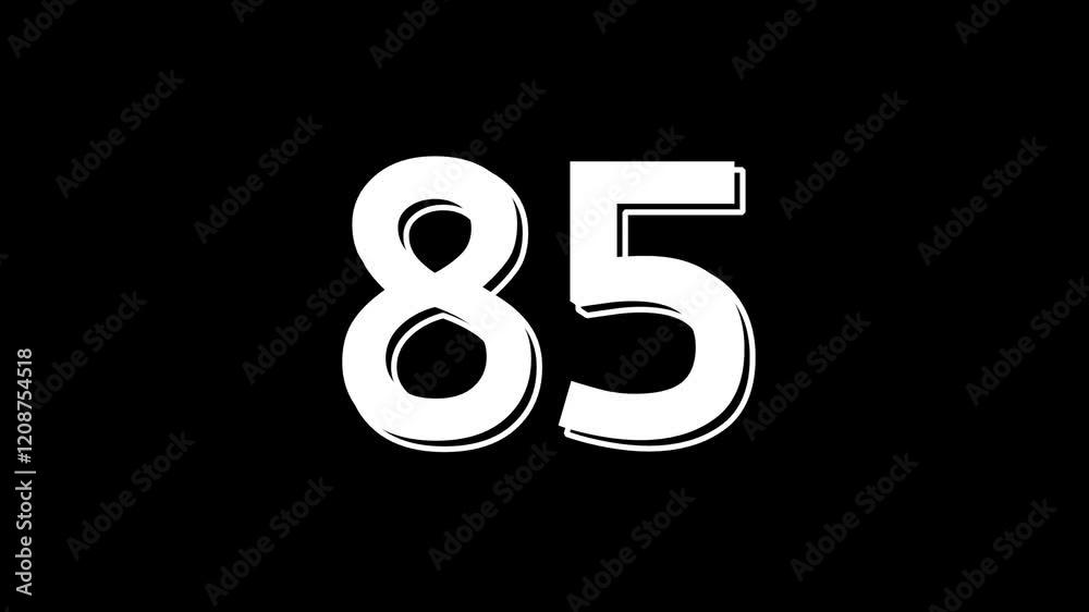 90 seconds countdown timer with white digital timer suitable for minimalist themed content related to numbers, counting, countdowns, great for digital graphics
