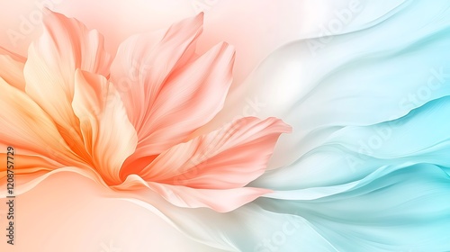 Wallpaper Mural Elegant abstract background pastel flower design in a digital art setting Torontodigital.ca