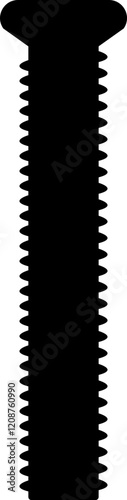 Nuts , screws, rivets, and bolts con. Equipment stainless, fasteners, metal fixation gear black flat vector isolated on transparent background. Building tools construction sign