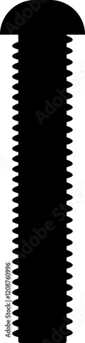 Nuts , screws, rivets, and bolts con. Equipment stainless, fasteners, metal fixation gear black flat vector isolated on transparent background. Building tools construction sign