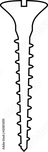 Nuts , screws, rivets, and bolts con. Equipment stainless, fasteners, metal fixation gear black line vector isolated on transparent background. Building tools construction sign