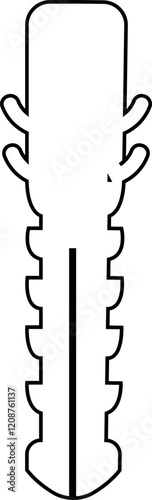 Nuts , screws, rivets, and bolts con. Equipment stainless, fasteners, metal fixation gear black line vector isolated on transparent background. Building tools construction sign
