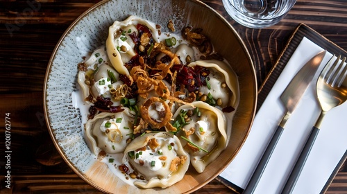 A comforting bowl of Polish peerage with a variety of fillings and toppings