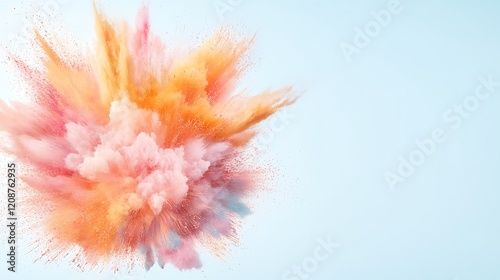 Vibrant explosion of colorful abstract background in pastel shades digital art environment photo