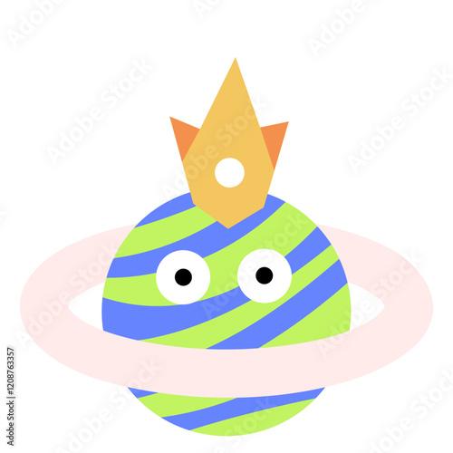 King Planet Saturn Illustration