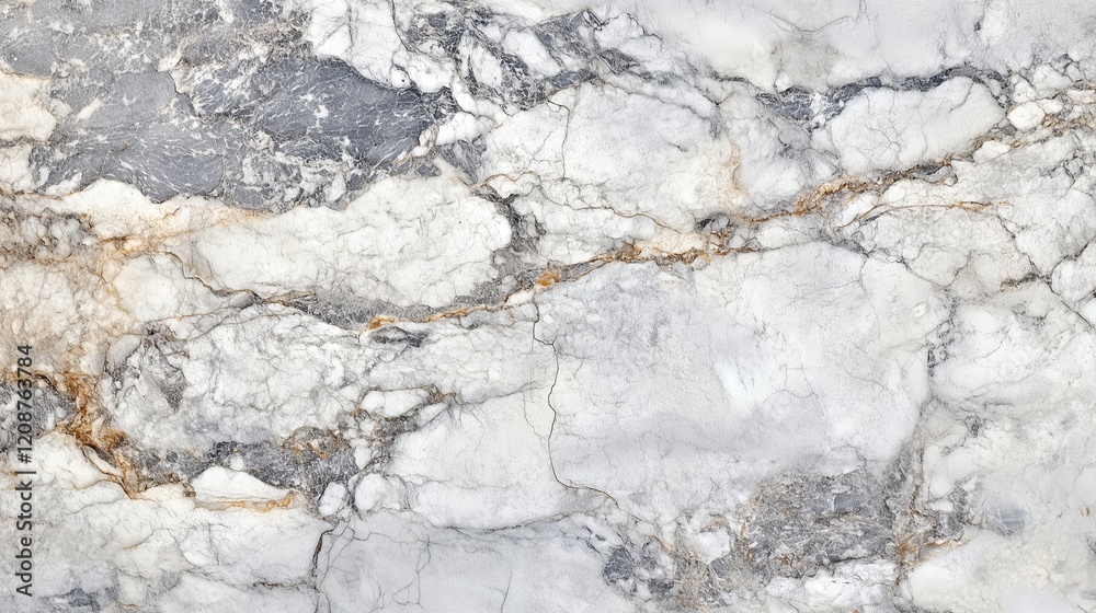 Fototapeta premium Marble background.White stone texture with gray shadow.Panoramic format.