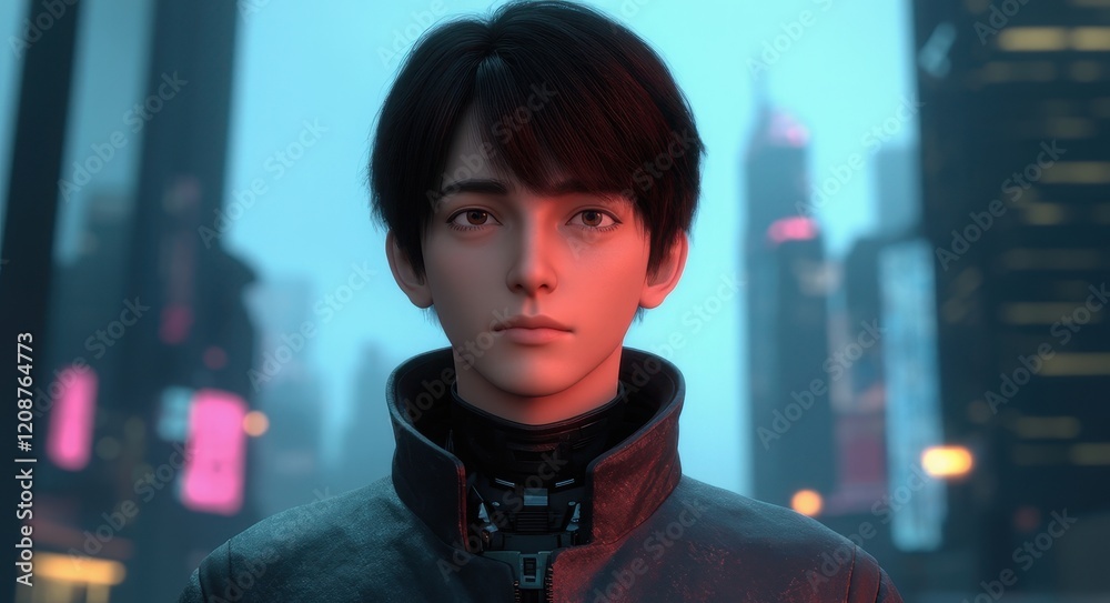 Modern 3D Character with Expression. Modern 3D Character with Expression.