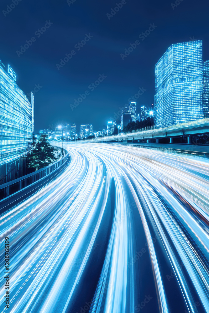 Fototapeta premium Smart city and digital concept. Cityscape, telecommunication and communication network connection technology. Big data