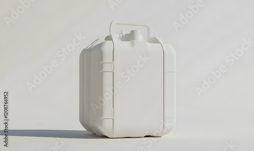 White plastic canister studio shot, sunlight, background, packaging