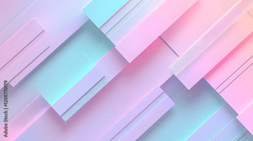 Fototapeta premium Abstract Pastel Geometric Shapes Design