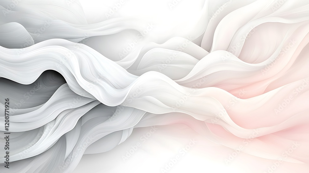 Obraz premium Flowing abstract background in pastel colors digital art soft textures minimalist style